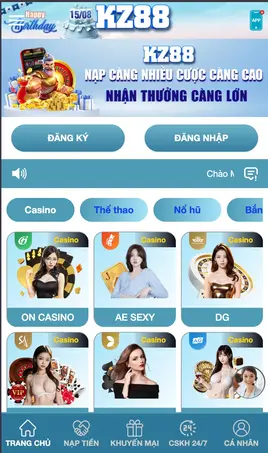 TẢI APP Ứng dụng KZ88 Casino Online Viet Nam