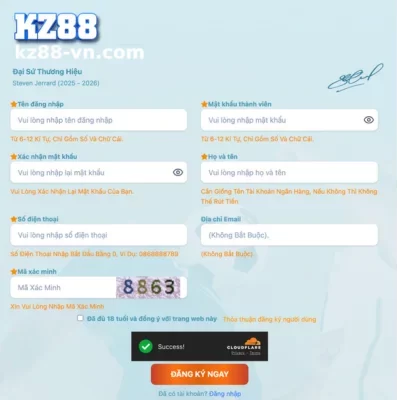 Đăng Ký Tài Khoản Tại KZ88 Casino Online Viet Nam